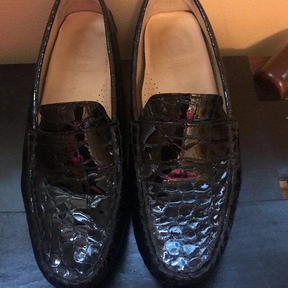 Cole Haan Air Penny Black Pat Croc loafer - Picture 2 of 6